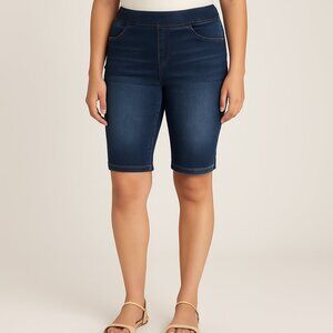 Royalty For Me Denim Bermuda Shorts